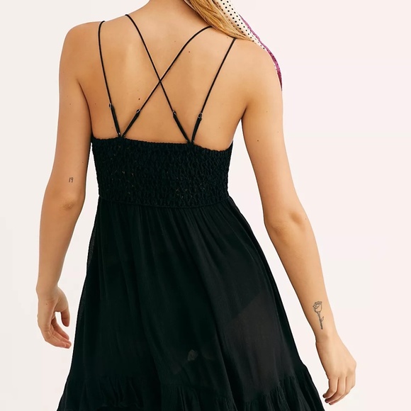 Free People FP One Adella Slip Black NWOT - Picture 2 of 10